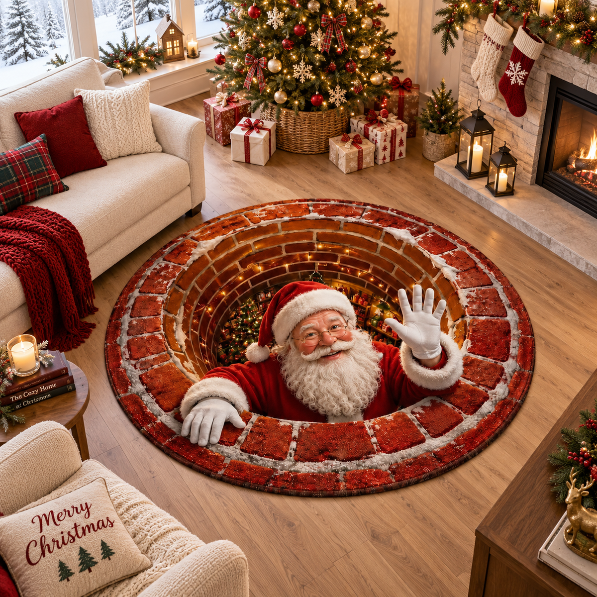 Christmas Santa 3D Round Rug, Christmas Vortex Optical Illusion Floor Mat, Non Slip Xmas Home Decor, Christmas Gift for Family 02e30100-dc2b-499d-a978-ab16a173202f-1393dbf7-67b4-4ee6-9aec-89a1829ca16d.png