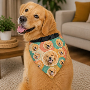 Custom Pet Face Pop-Art Medallion Bandana - Personalized Pet Bandana Collar With Adjustable Buckle 02e5965b-ea71-413c-bb40-8784ab3f9b73.jpg