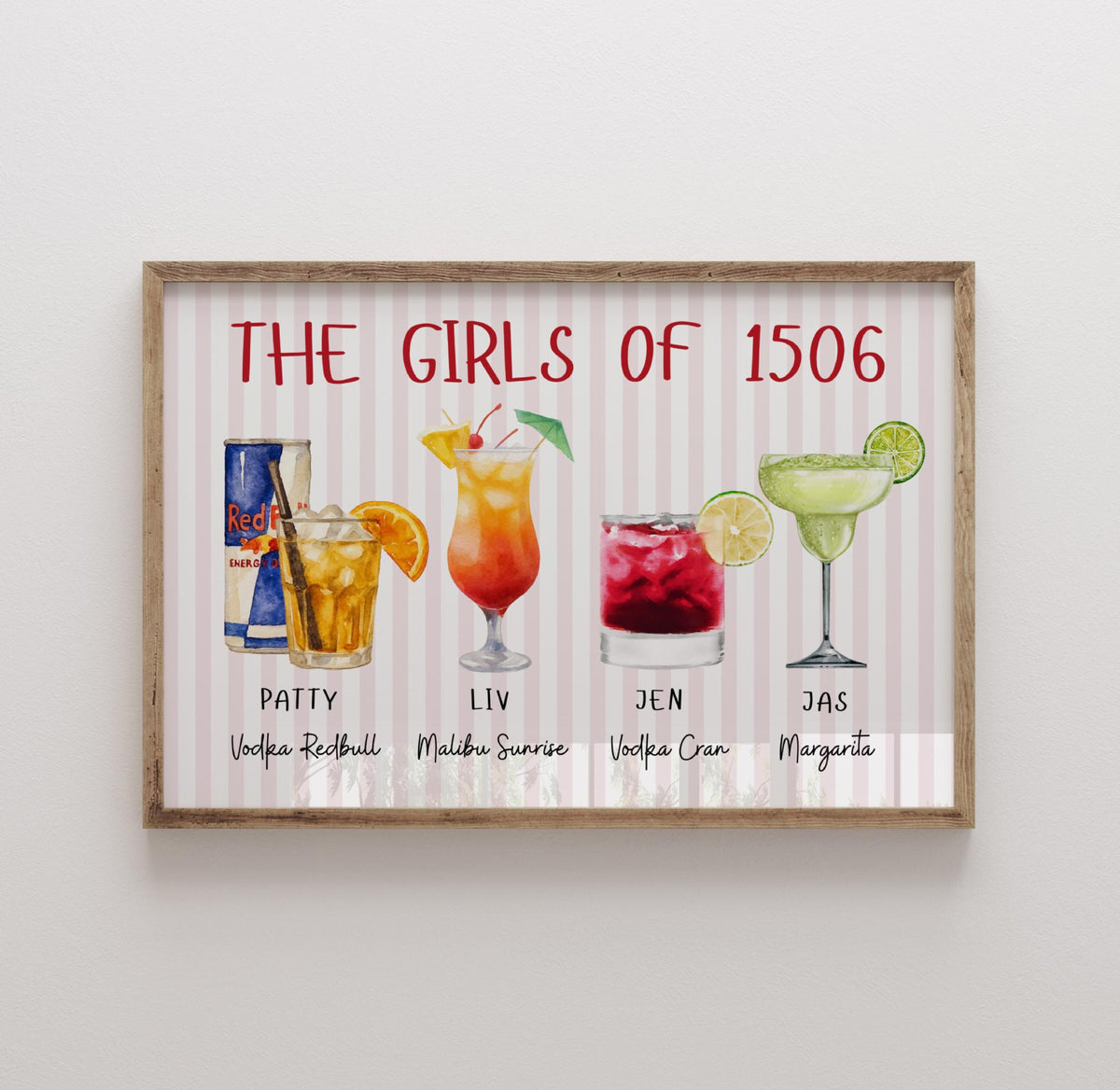 Custom Roommate Drink Print, Roommates as Drinks, Cocktail Poster, Trendy College Apartment Dorm Art, Bar Cart Decor, Personalized Wall Art 02ee3d76-7a3b-4609-9598-35670d2a91e1-2.jpg