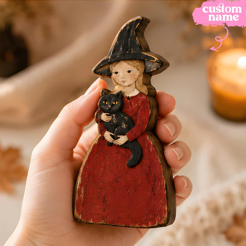 Charming Halloween Witch Wooden Block, Rustic Fall Decor, Spooky Cute Witch Figurine, Autumn Farmhouse Mantle Decoration 0316ceb7-565e-4278-ac12-bb9ad73da75a-t-u-10-.webp