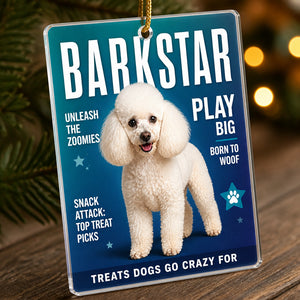 BARKSTAR Dog Magazine Cover Photo Ornament - Personalized Transparent Acrylic Ornament 0329fab4-cac2-4f60-8662-915f06563a1b.jpg