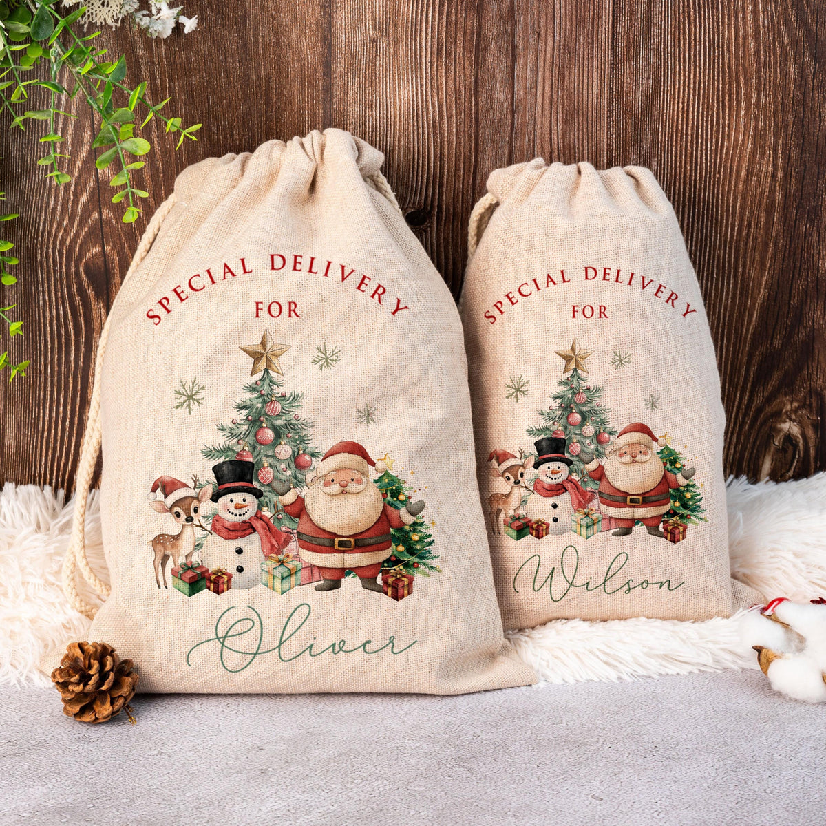 Personalised Santa Sack, Xmas Toy Sack with Name, Special Delivery Christmas Eve Sack, Christmas Present Sack, Xmas Gifts For Kids, Santa Sack 033eb0af-9f98-4169-a6aa-548ee639da71-2.jpg