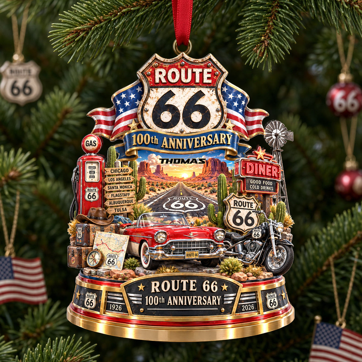 100th Anniversary Christmas 2D Acrylic Ornament - Personalized Unique Gifts For Speed Lovers 03595468-8958-4b11-89cc-489aa75d59c2-lop3.jpg
