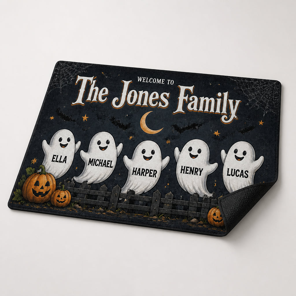 Halloween Family Ghost Doormat — Personalized Surname & Names - Personalized Doormat 035bd7cd-d1a7-477b-b6a6-4adc9af61221.jpg
