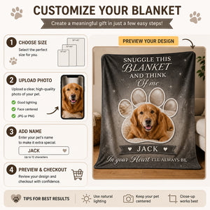 Pet Memorial Photo Blanket – Snuggle This Blanket And Think Of Me - Personalized Blanket 03760211-92e0-4092-afa3-6901b67c55fc.jpg