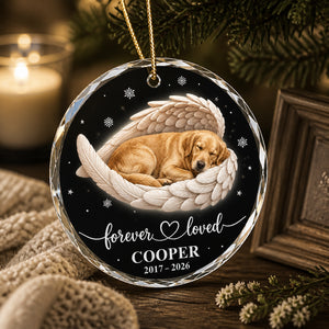 Forever Loved Pet Memorial Crystal Ornament - Personalized Crystal Ornament 03784f14-f9b2-4ec4-b4dd-caed9e670469.jpg