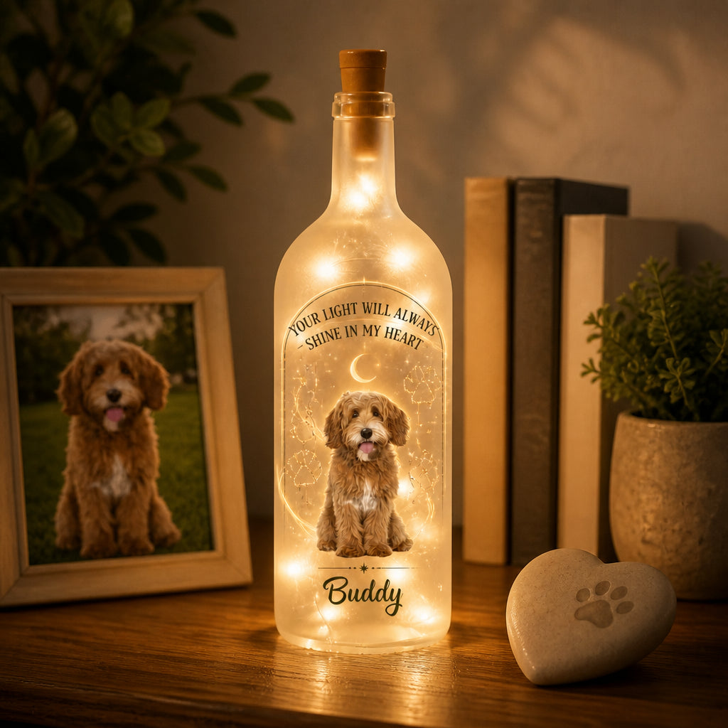Pet Memorial Bottle Lamp – Your Light Will Always Shine In My Heart - Personalized Bottle Lamp 0393efd8-61ef-4097-9e9f-f42220e0e4eb.jpg