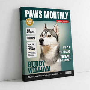 Custom Pet Magazine Cover Canvas – Paws Monthly Edition - Personalized Canvas 03b2ecb4-abec-43e6-af4b-42deb616620c.jpg