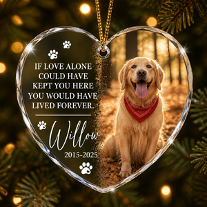 Pet Memorial Heart Acrylic Ornament – Photo, Name & Years – "If Love Alone" - Personalized Transparent Acrylic Ornament 03d65a43-1739-4829-8a04-31f061046680.png