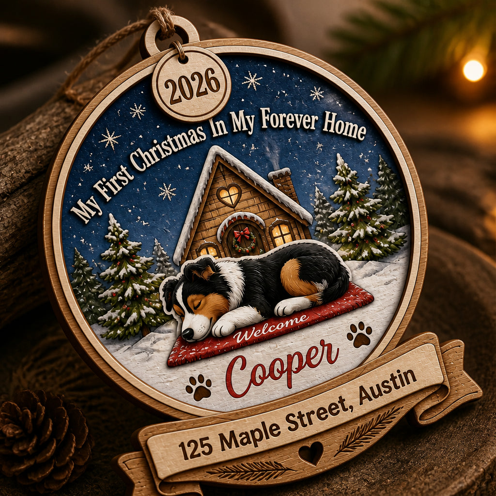 Pet Photo Snow-Globe Ornament – My First Christmas In My Forever Home - Personalized 3-Layered Wood Ornament 0412ed79-cead-43c6-b274-0699de537e10.jpg