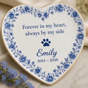 Pet Memorial Ceramic Plate – Forever in my heart, Name & Years - Personalized Personalized Ceramic Plate 04343c39-c0e0-43df-ac48-00a411c871e8.jpg
