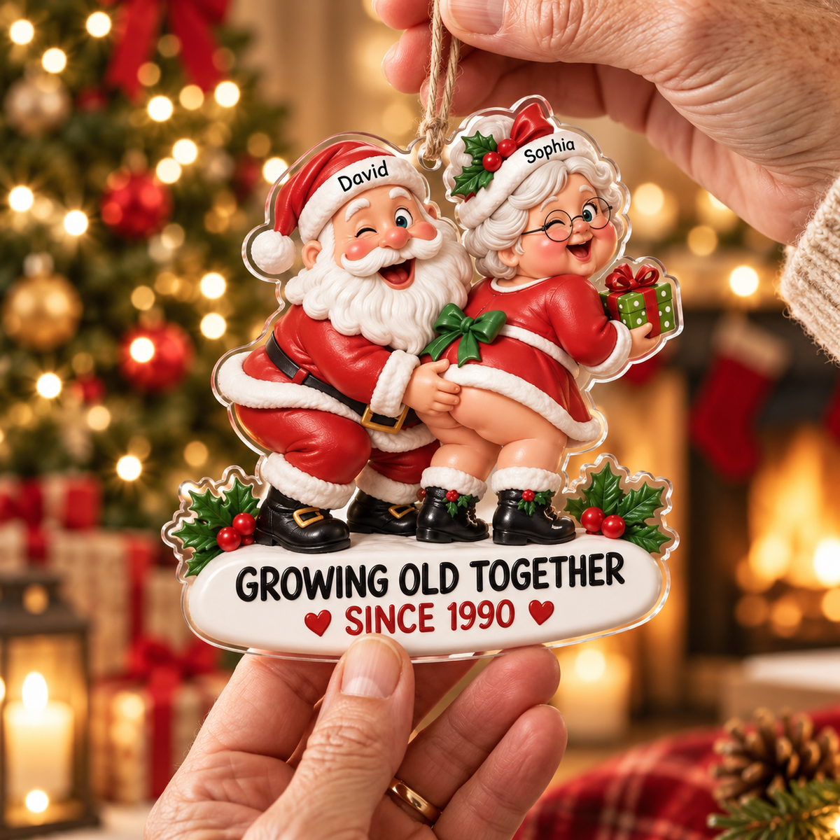 Personalized Acrylic Santa Couple Ornament, Growing Old Together Since Custom Year, Funny Mr Mrs Claus Christmas Ornament, Anniversary Gift 0448193d-711f-44d5-8296-a074252af442-53729a72-21bc-4320-8d94-a82d528eddbf.png