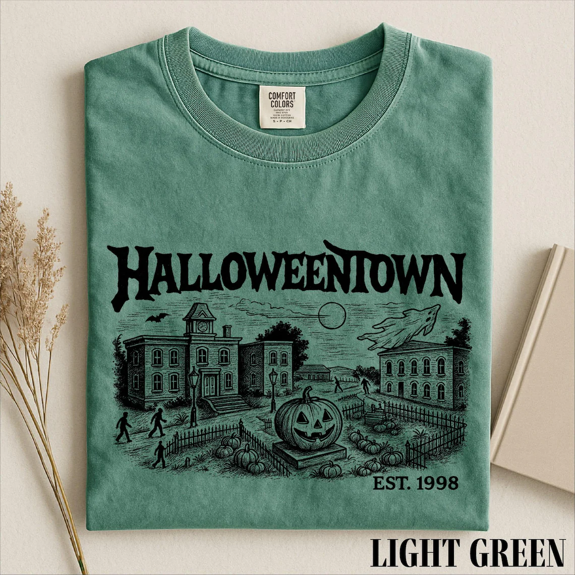 Halloweentown Comfort Colors Shirt, Spooky Town Graphic Tee, Haunted Retro Humor Top, October Halloween Gift Shirt for Seasonal Lovers 0466f923-26e8-46ee-86c1-944ef1d342f0-2_converted.png