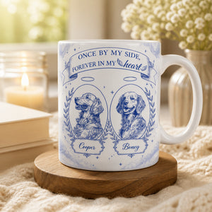 Pet Memorial Mug – Once By My Side, Forever In My Heart (2 Pets, Names) - Personalized Mug 04736c34-7e5c-41c6-a3e5-d513f68ac84f.jpg