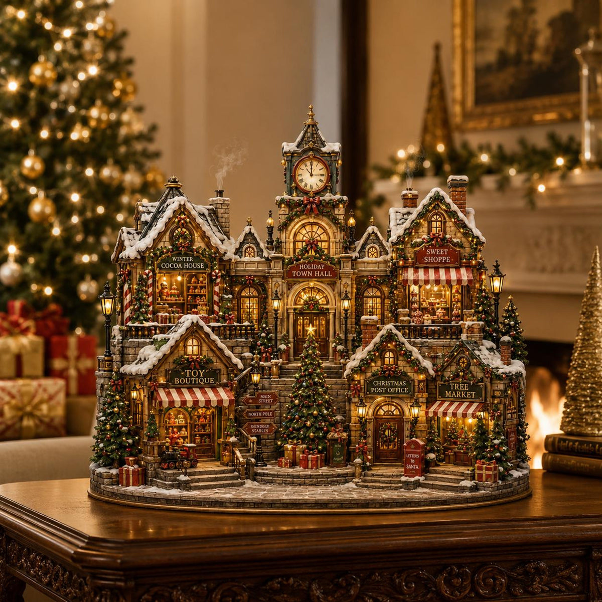 Christmas Village Wooden Block Decor, Holiday Town Hall Display, Rustic Winter Mantel Ornament, Festive Tabletop Gift Decor 047a0cd5-4fcf-4de9-a34a-c0edcd4dcc0d-1-1.jpg