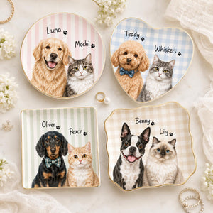 Personalized Pet Portrait Jewelry Dish, Dog Cat Photo Trinket Tray, Pet Memorial Jewelry Dish, Gift For Dog Mom, Gift For Pet Lovers 04828d6f-20d7-4bb5-bca0-1582e6d00735-banner-2.jpg