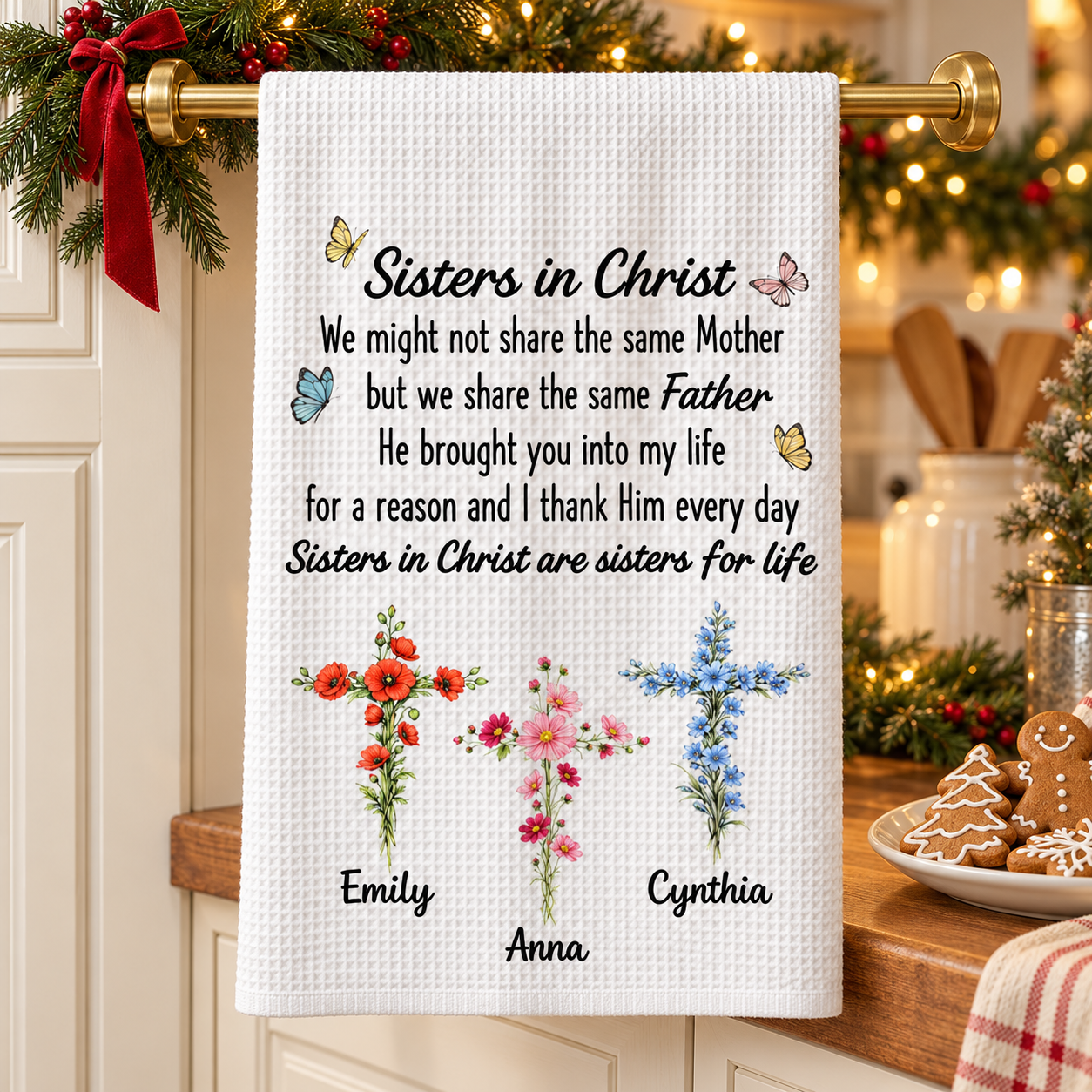 Sisters In Christ Are Sisters For Life - Personalized Kitchen Towel - Christmas Gift For Sisters, Besties 04a8609c-e616-46b9-a5e2-678db503d6a5-banner-1.png