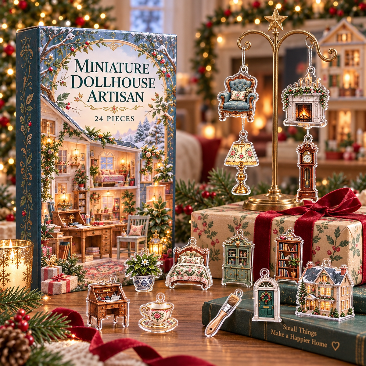 Miniature Dollhouse Advent Calendar, 24 Acrylic Tiny Furniture Ornaments, Miniaturist Gift, Christmas Countdown Box 04b7de47-37f5-48d5-be7b-dce3fa7379eb-1e7b0e46-60ac-4a37-b4aa-4cbf5504ff87.png
