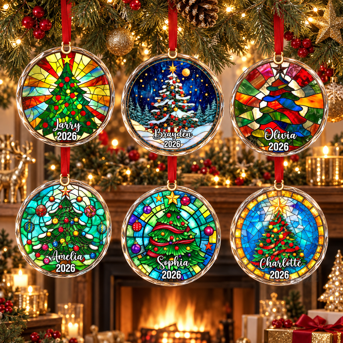 Personalized Christmas Tree Stained Glass Ornament 2026, Custom Name Holiday Keepsake, Handmade Family Gift, Unique Xmas Decoration Friends 04bafc87-774c-4cb8-9a51-ec33d7117992-banner-1.png