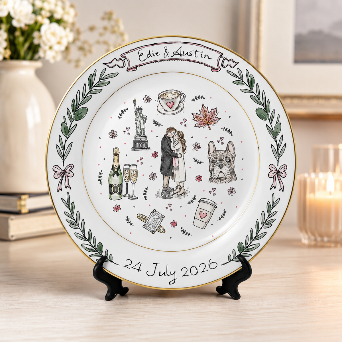 Personalized Porcelain Platter Plate-Wedding Gift for Newlyweds-Couple Gift-Romantic Whimsical Ceramic-Anniversary Gift 04bdc53b-c933-4132-a9e1-119a815a8db2-6238d4e4-e6ca-4ae3-939e-1136e5c42bfc.png