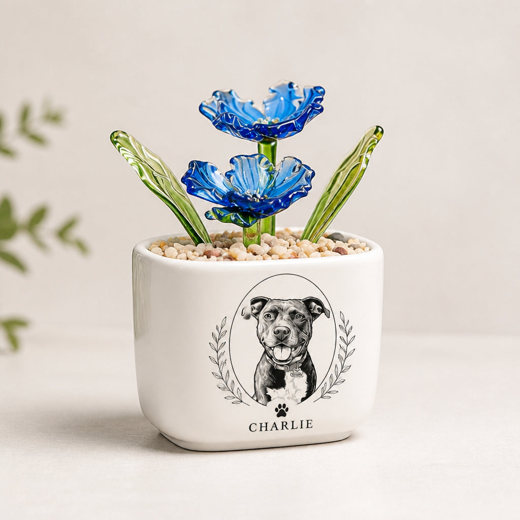 Custom Pet Portrait Mini Glass Flower Pot – Etched Cameo + Name - Personalized Mini Glass Flower Pot 04cc2f93-5e2b-4c73-ab64-73f099f5490f.jpg