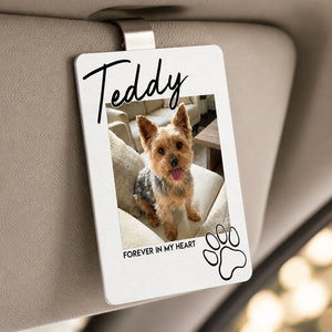 Pet Memorial Car Visor Clip – Photo + Name - Personalized Car Visor Clip 05020ddc-1164-4667-9774-bbb7a28e429c.jpg
