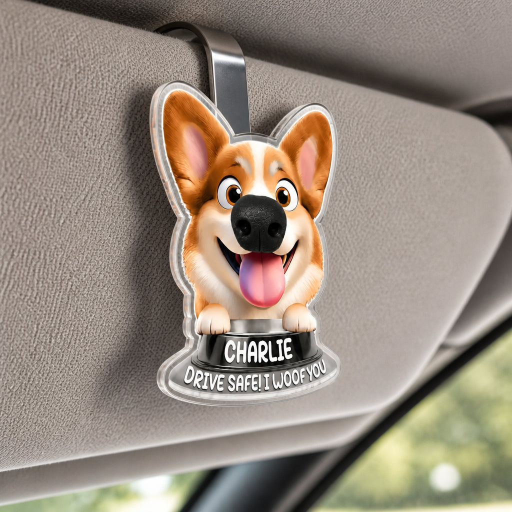 Custom Pet Cartoon Car Visor Clip — Drive Safe! I Woof You - Personalized Car Visor Clip 0515faf9-b841-4929-85af-aaea981df806.jpg