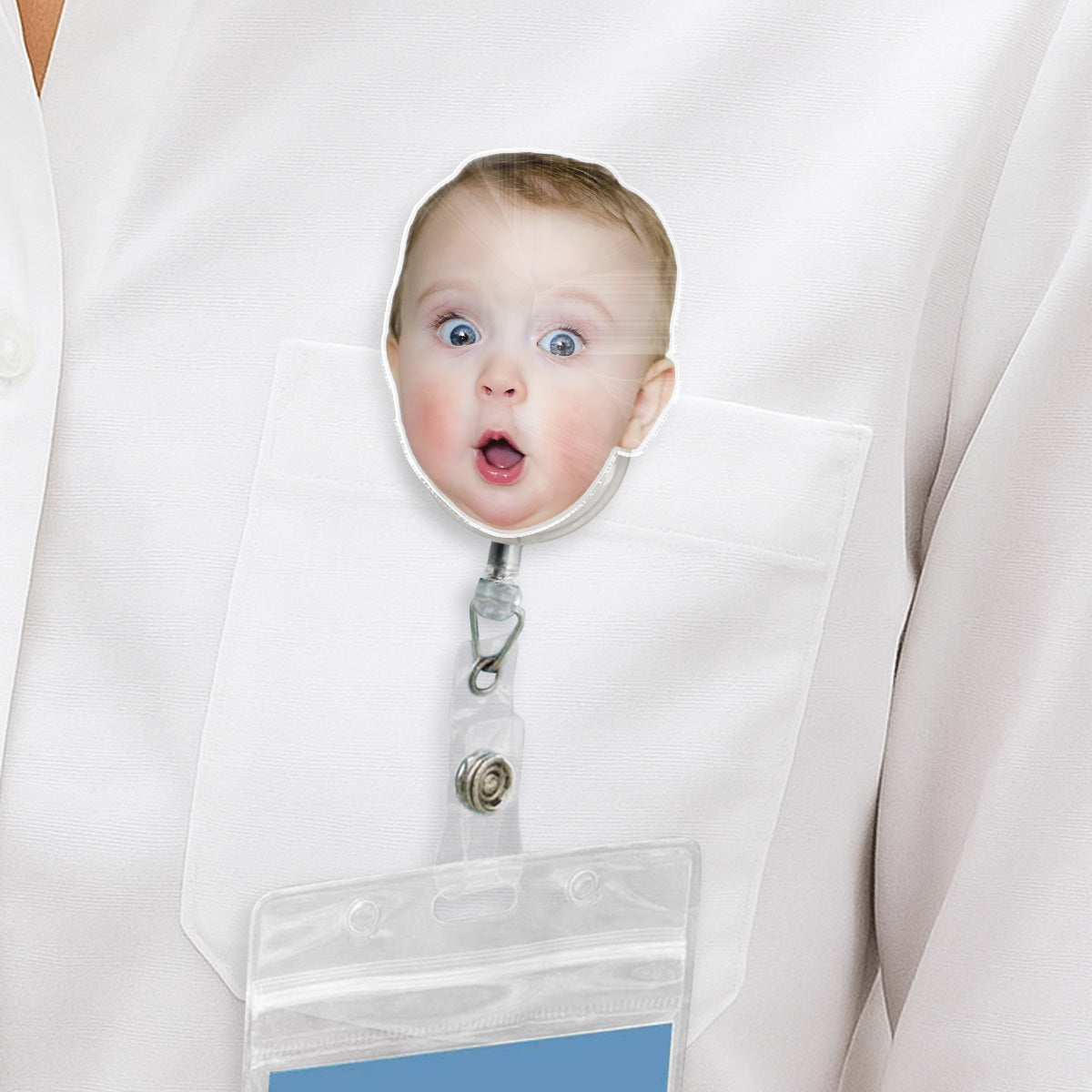 Custom Funny Face - Personalized Acrylic Badge Reel - Gift For Family, Friends 05199b49-4bd9-48bf-b5eb-edbf91752140-3.jpg