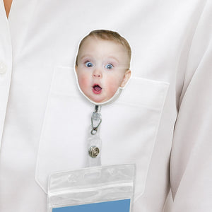 Custom Funny Face - Personalized Acrylic Badge Reel - Gift For Family, Friends 05199b49-4bd9-48bf-b5eb-edbf91752140-3.jpg