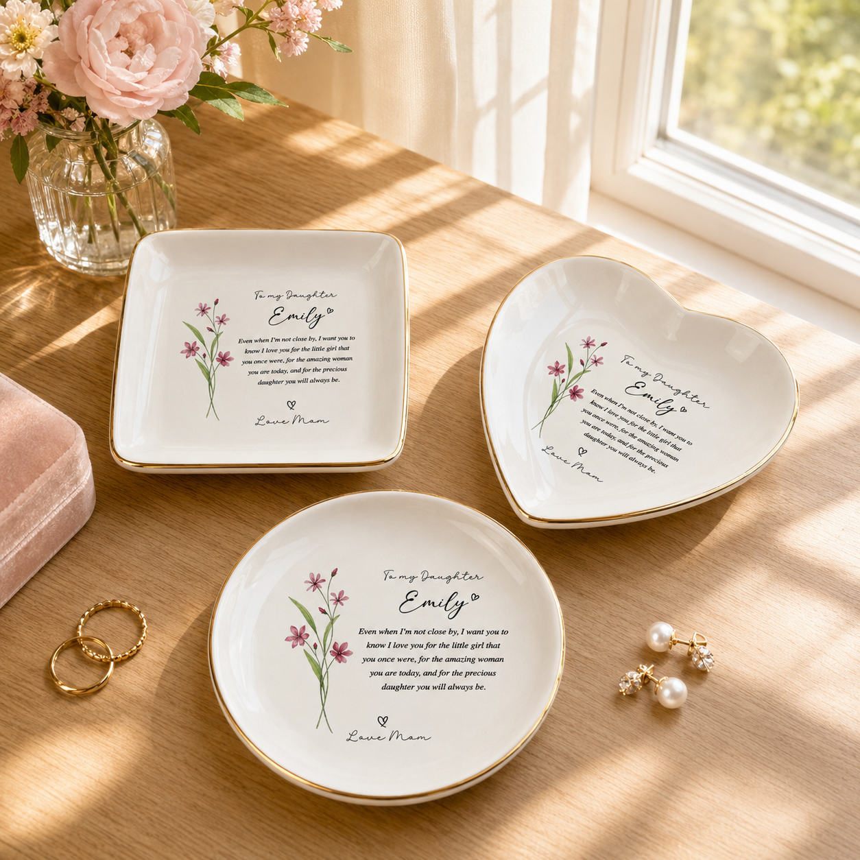 Daughter Ring Dish Personalized Ceramic Jewelry Tray Heart Dish Gift From Mom Floral Keepsake 05314be3-99cd-48e3-b53a-de6e2d45efa9-banner-1.png