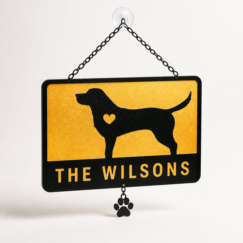 Personalized Dog Silhouette Doormat — Family Name - Personalized 1 Layered Suncatcher with Charm 05318e04-dd87-4f1e-b941-f056d78deab0.jpg
