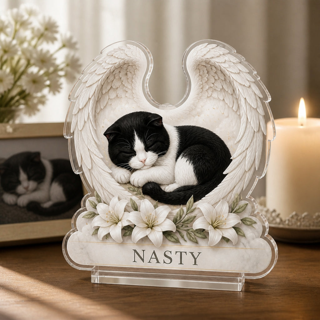 Angel Wings Pet Memorial Acrylic Plaque — Custom Photo + Name - Personalized Acrylic Plaque 053ed32e-2b97-475a-b07a-fb6851878899.jpg
