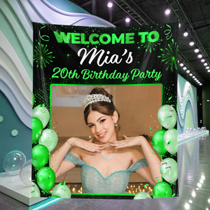 Welcome To My Birthday Party - Personalized Birthday Backdrop, Custom Birthday Party Decorations 0560c61b-aeed-42d1-9e7c-b5ffc504482b-2.png