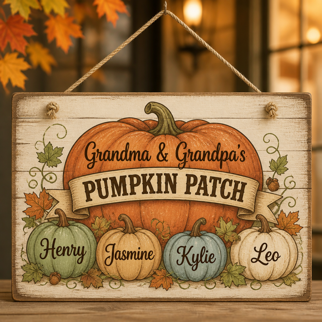 Grandparents' Pumpkin Patch Personalized Wood Sign - Personalized Wood Sign 056736a8-5295-4f59-807c-e2bd2f0bdabe.png