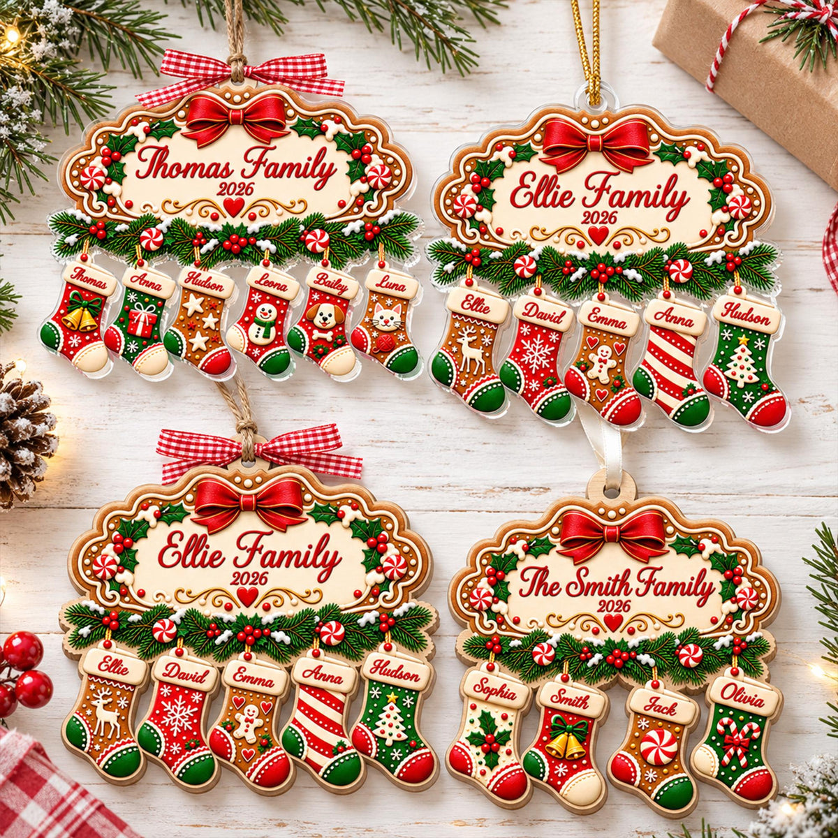 Personalized Large Family Christmas Gingerbread Stocking Ornament, Custom Family Members Names Ornament, Family with Pet Keepsake 2026 056c6ed7-242c-48cd-ac19-d7a012d4fc8a-5.jpg