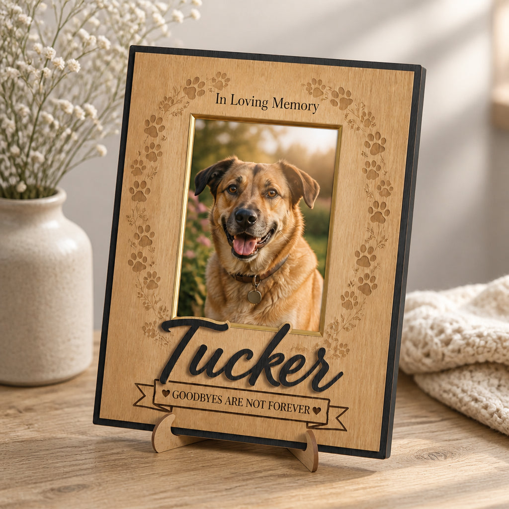 Pet Memorial Picture Frame – Goodbyes Are Not Forever - Personalized Picture Frame 059d115e-d3ae-44ec-a108-d3f47a1f4909.jpg