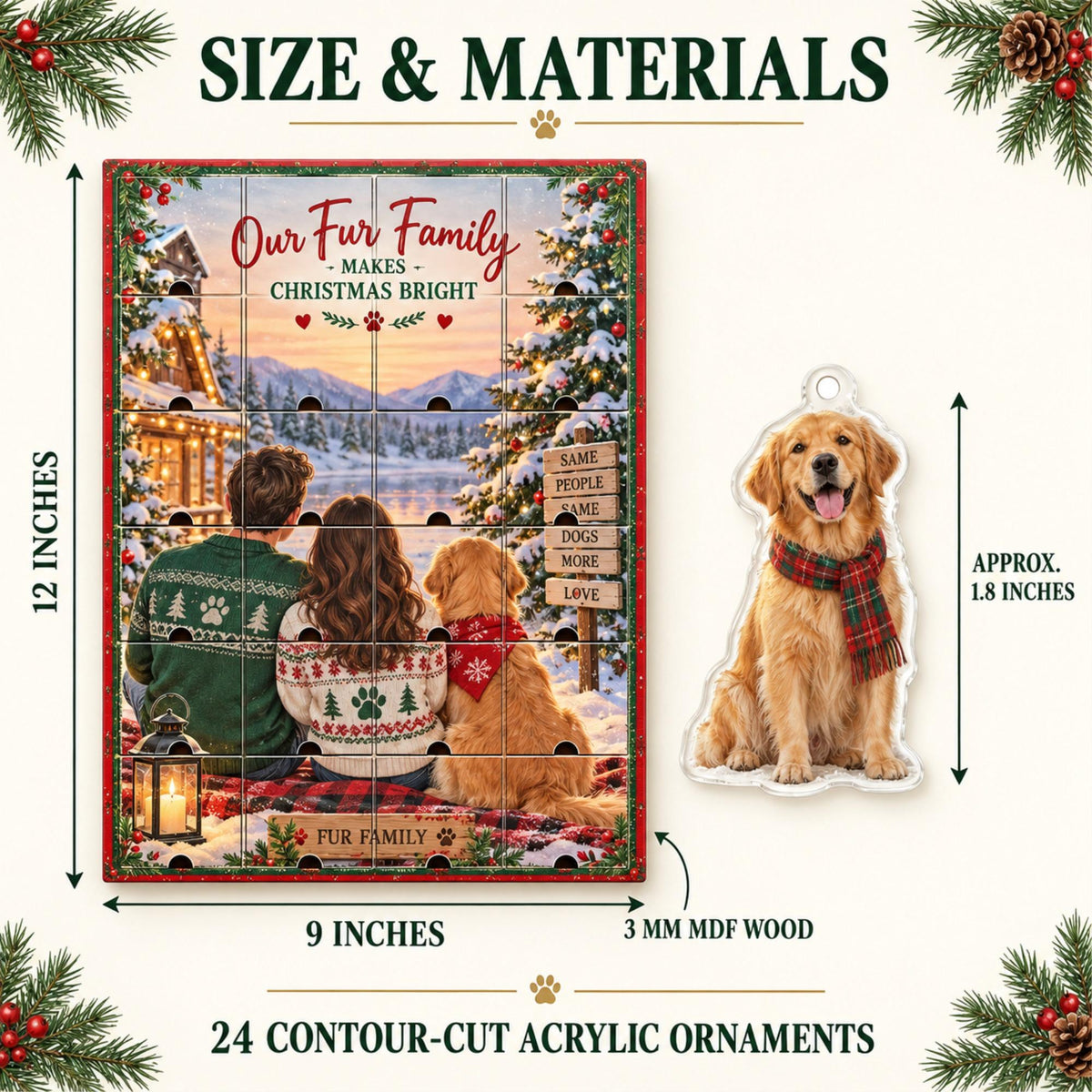 Personalized Fur Family Advent Calendar with 24 Custom Photo Acrylic Ornaments, Couple and Dog Christmas Gift, Pet Parent Keepsake for Two 059e5119-5726-4270-8877-bd6b72778731-il_fullxfull.8590228974_r209.jpg