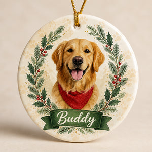 Custom Pet Portrait Name Ornament – Watercolor Wreath - Personalized Ornament 059f6045-a8cb-4f4e-87cd-fbaa9a41c721.jpg