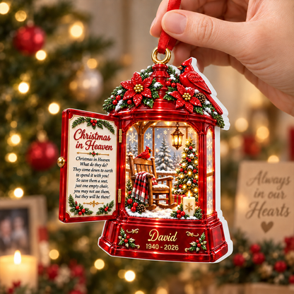Christmas In Heaven Memorial Cardinal - Custom Christmas Ornament - Real 3D Raised Ornament Memorial Keepsake For Family 05a0e96c-a198-4ccf-ac5f-2259286353a1-2.png