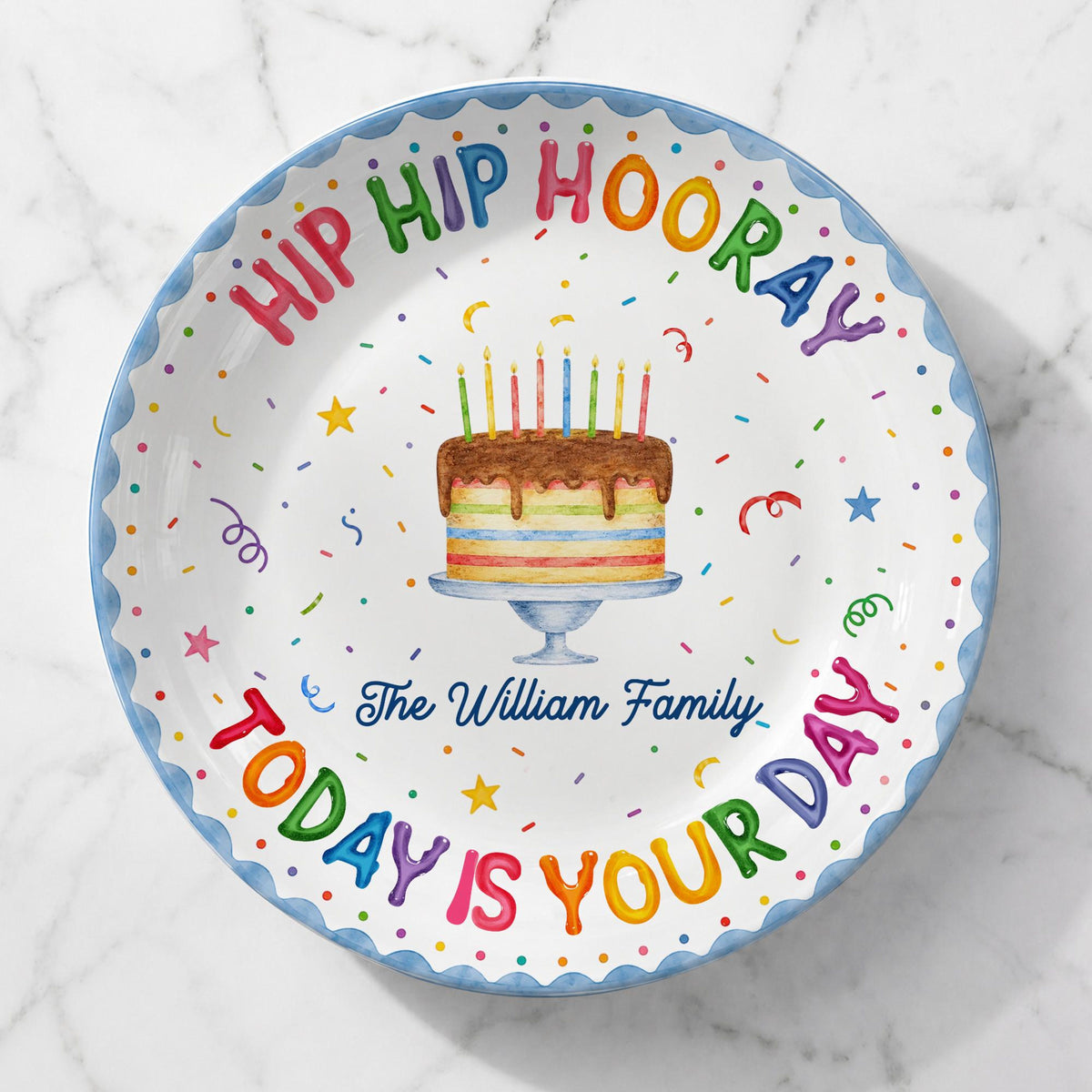 Personalized Birthday Plate, Custom Family Name Celebration Plate, Kids Birthday Keepsake Gift, Last Name Birthday Tradition Plate 05a56baa-2821-4367-9da6-e2c76afec700-2.jpg