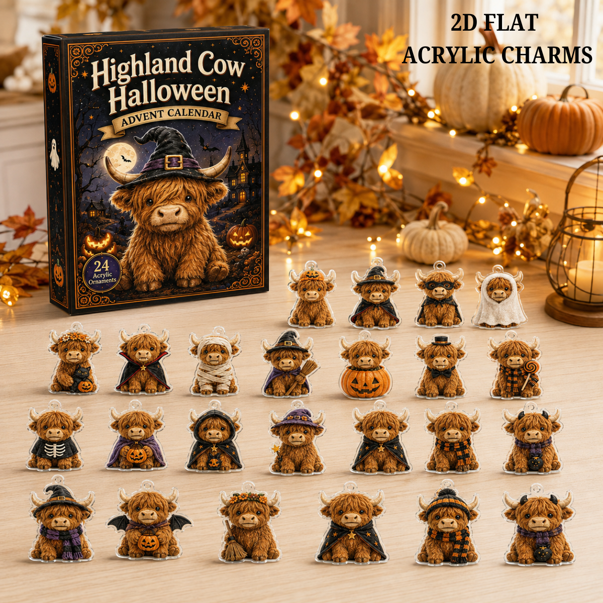 Highland Cow Halloween Advent Calendar 2026 - 24-Day Festive Countdown, Acrylic Charms Blind Box - Gift For Cute Collectors 05a9ce08-98ed-4d4a-86af-c38830cc19c5-text.png