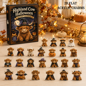 Highland Cow Halloween Advent Calendar 2026 - 24-Day Festive Countdown, Acrylic Charms Blind Box - Gift For Cute Collectors 05a9ce08-98ed-4d4a-86af-c38830cc19c5-text.png
