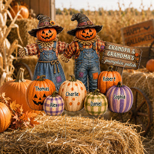 Halloween Fall Scarecrow Grandpa Grandma's Pumpkin Patch - Personalized Yard Sign - Fall Decor For Grandparents 05b5c9be-3aa0-4bab-bc1c-abbf032a520f-7.jpg