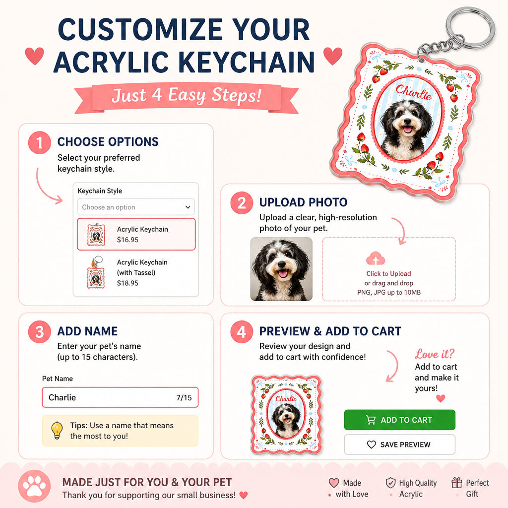 Custom Pet Photo Strawberry Keychain - Personalized Acrylic Tag Keychain 05bc0b3f-72de-44e6-a815-7f39ae2fe696.jpg