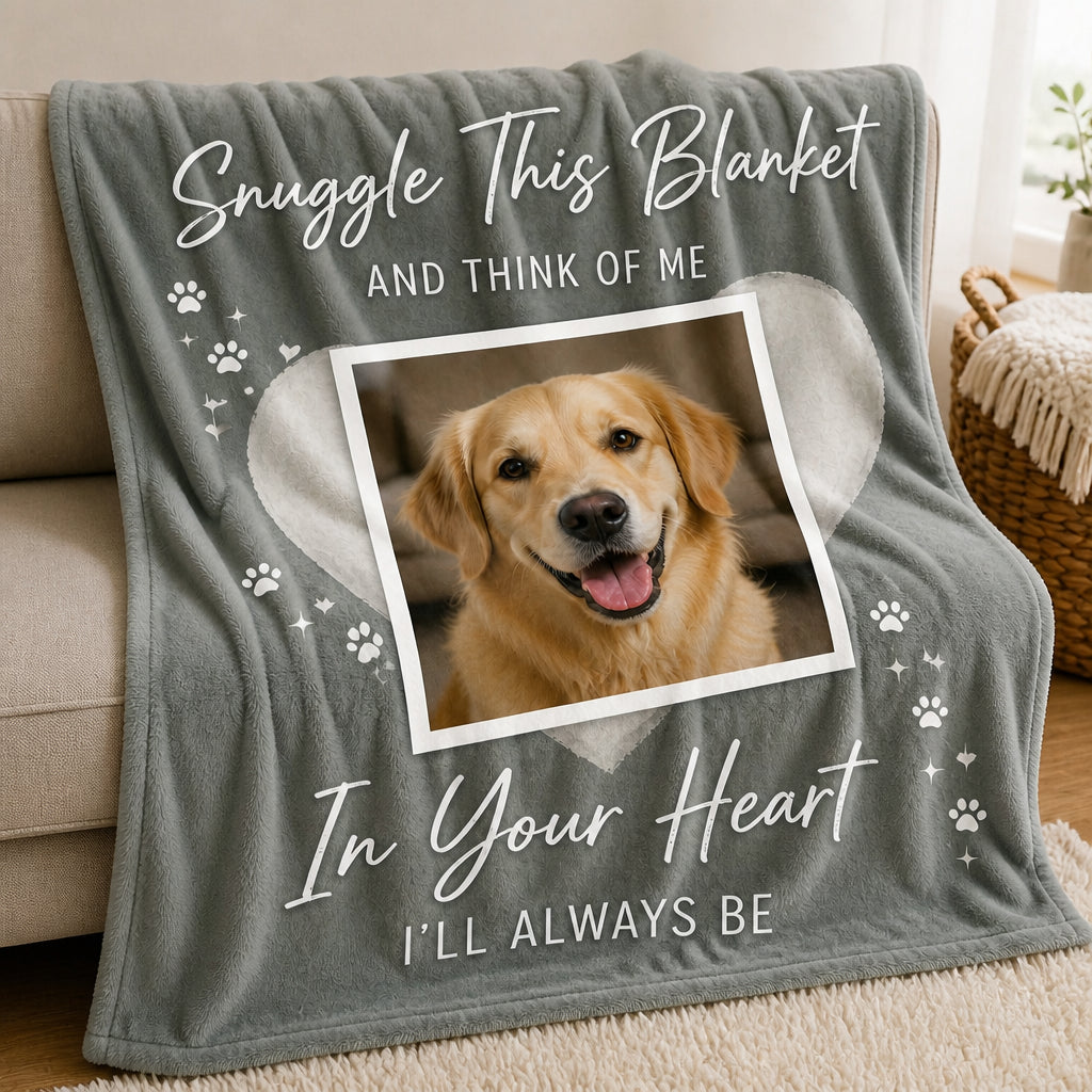 Custom Pet Photo Snuggle Blanket – In Your Heart - Personalized Blanket 05c117c7-1daf-4169-acfd-7dabc58e563d.jpg