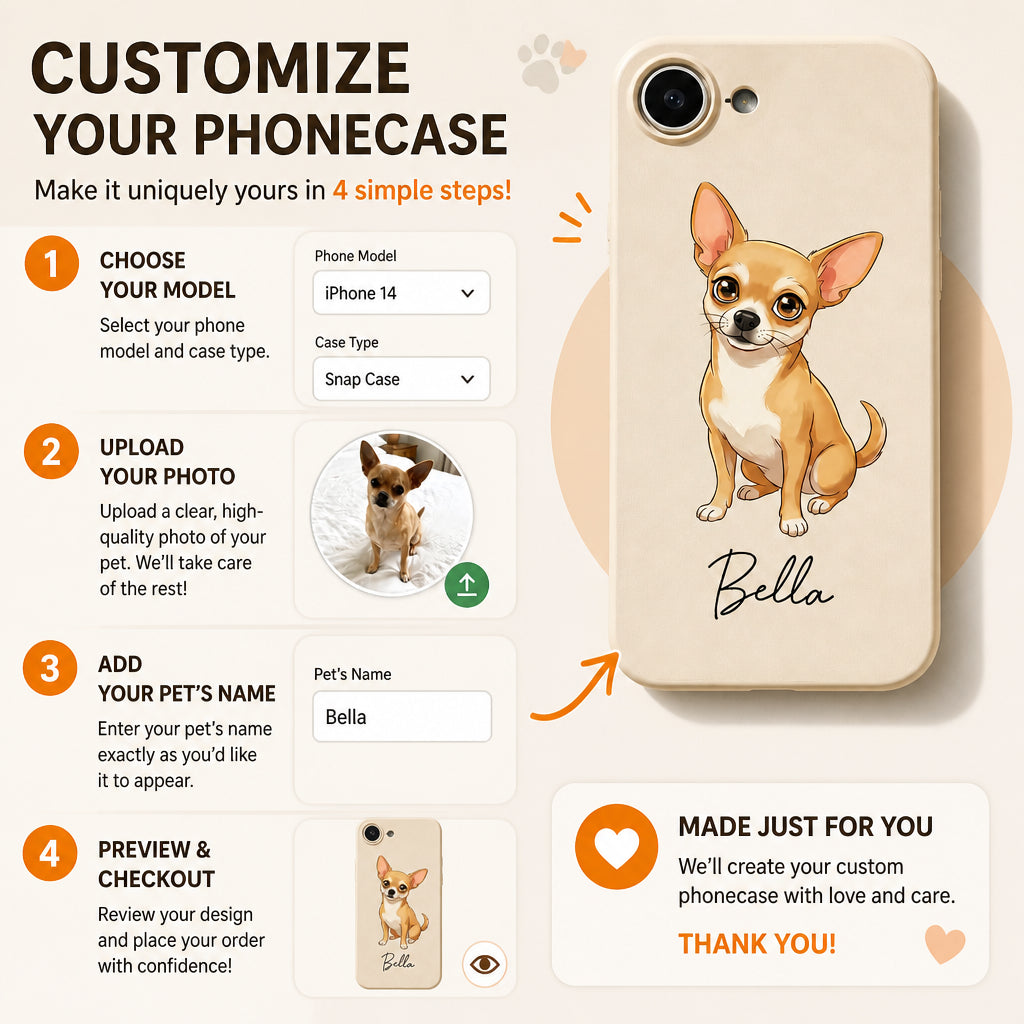 Custom Pet Portrait Phone Case – Cartoon Style with Name - Personalized Phonecase 05c9757c-6746-4951-b6ff-38222a7c16f7.jpg