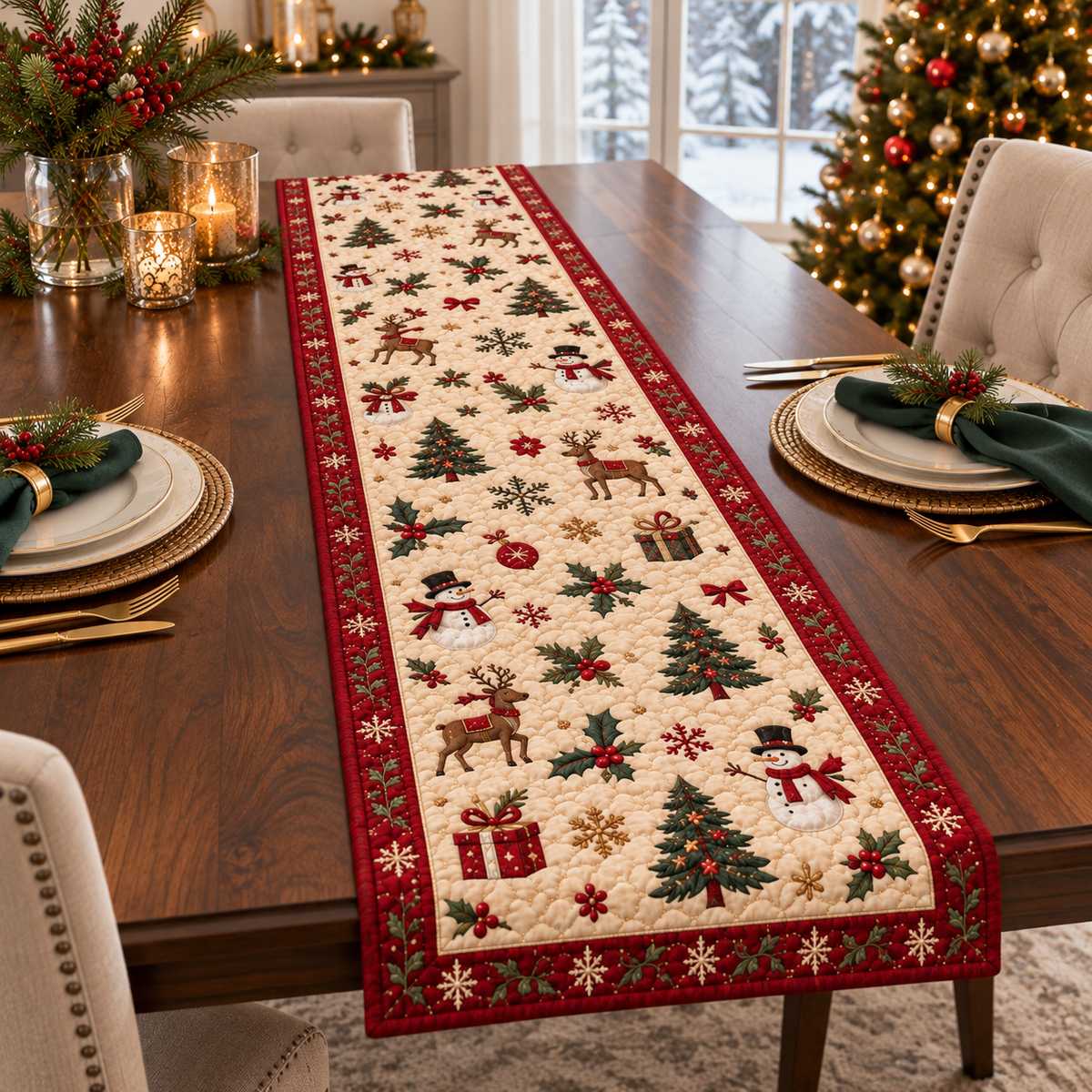 Christmas Quilt-Style Table Runner, Festive Snowman Reindeer Farmhouse Decor 05d31f51-c7fa-4215-b027-87385bed4a99-banner-1.png