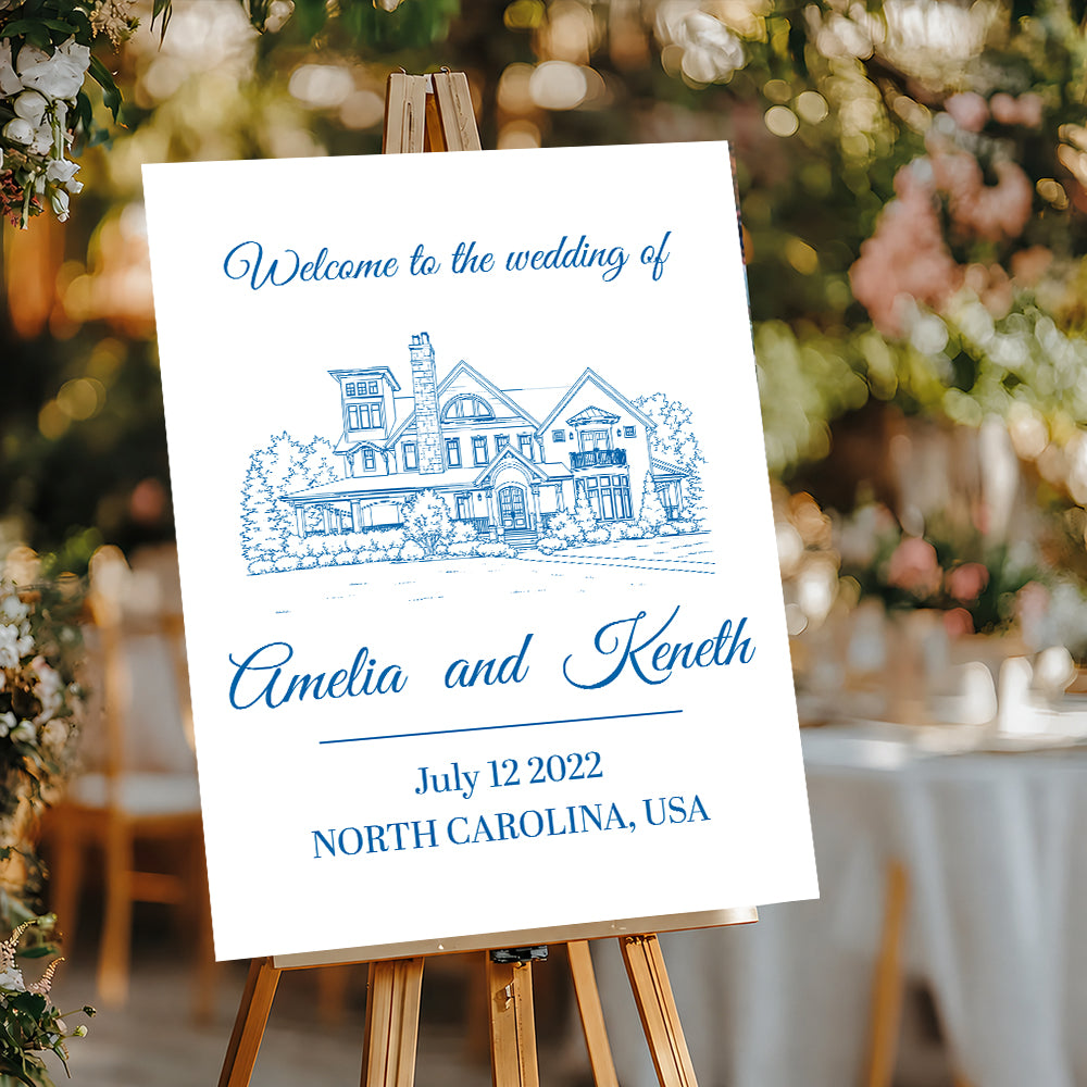 Welcome to Our Wedding Sign Illustration Drawing - Custom Name and Date Wedding Welcome Sign 05e41d12-f52d-45bc-986d-5f566922876f-mk4-5-.jpg