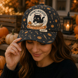 Spooky Biscuits Bakery AOP Cap – Black Cat Halloween (Personalized Name) - Personalized All Over Print Cap 05f25f20-1dd1-461d-92d5-73d31b87d615.jpg