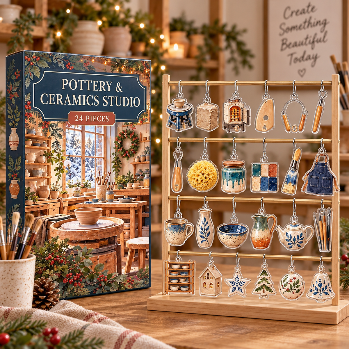 Pottery Advent Calendar, 24 Acrylic Ceramics Ornaments, Potter and Clay Artist Gift, Christmas Countdown Box 05f9940f-dec5-447d-88c8-37d1e0e1b299-c6f579aa-c9da-4e65-ac6b-7c2dbc96f063.png